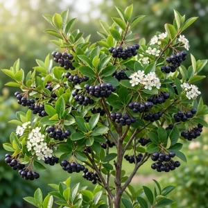 Black Chokeberry Live Plant - Aronia Berry Shrub, 6-12" Tall, Edible Fruit, Outdoor - Image 1