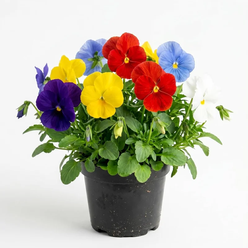 Colorful Pansy Live Plant - 4 inch Pot - Vibrant Viola Flowers for Garden & Planters - Image 2
