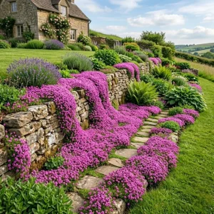 Dwarf Creeping Thyme Seeds - 50,000 Pink Flowering Ground Cover Perennial - Image 1
