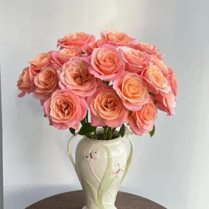 Miss Piggy Rose Live Plant – Yellow-to-Pink Gradient, Cupped Petals, 8 cm Flower - Image 2