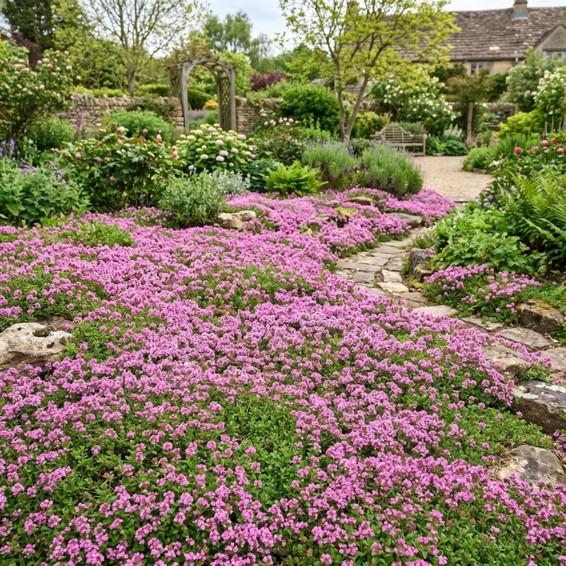 Pink Creeping Thyme Seeds - 50,000 Count, Fragrant Perennial Ground Cover - Image 5