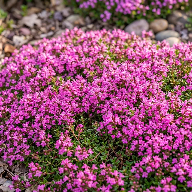 Pink Creeping Thyme Seeds - 50,000 Count, Fragrant Perennial Ground Cover - Image 1