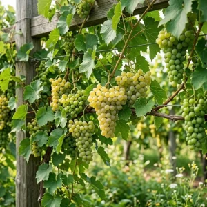White Grape Vine Live Plant, Sweet Grape, Bare Root, Zone 5-9, 6-12" Tall - Image 1