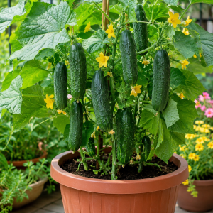 Marketmore Cucumber Live Plants – 2 Plants in 4 Inch Pot, 4-6" Tall for Outdoor Planting