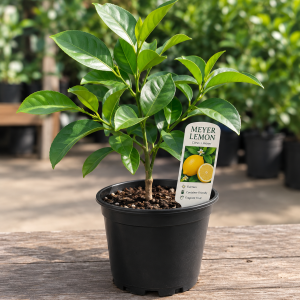Meyer Lemon Live Plant - Starter 2-3 Inch Tall Citrus Tree, Outdoor Zones 9-11