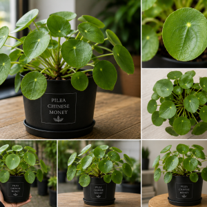 Set of 2 Pilea Chinese Money Live Plant, Easy Care Indoor Houseplant, 2 Inch Pot
