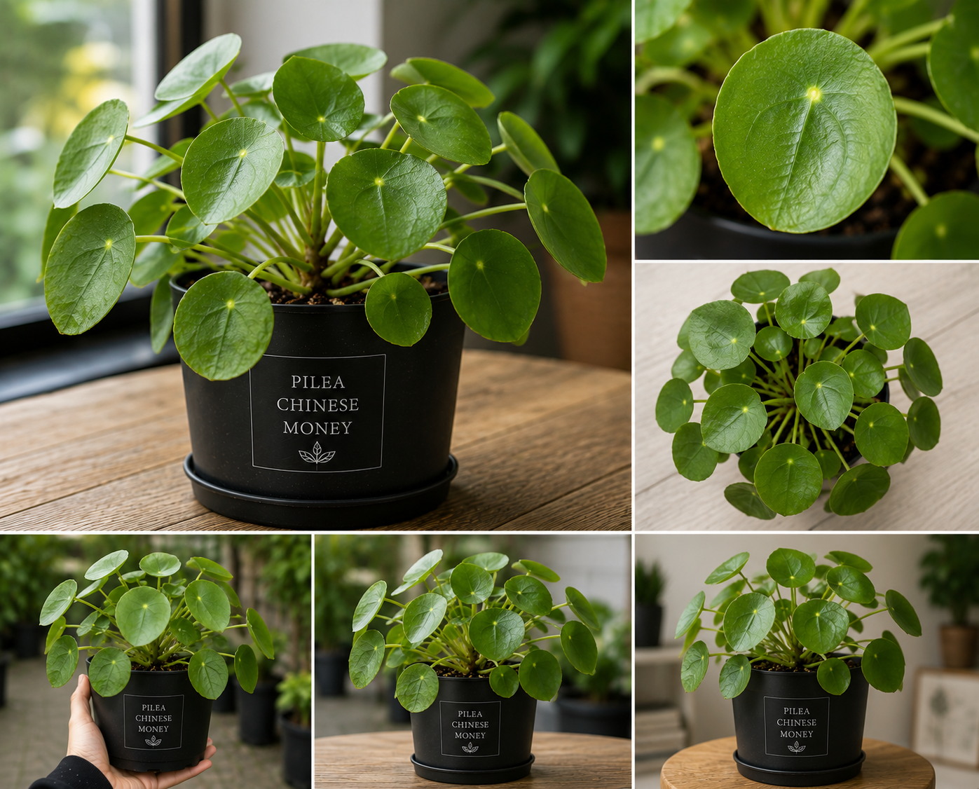 Set of 2 Pilea Chinese Money Live Plant, Easy Care Indoor Houseplant, 2 Inch Pot