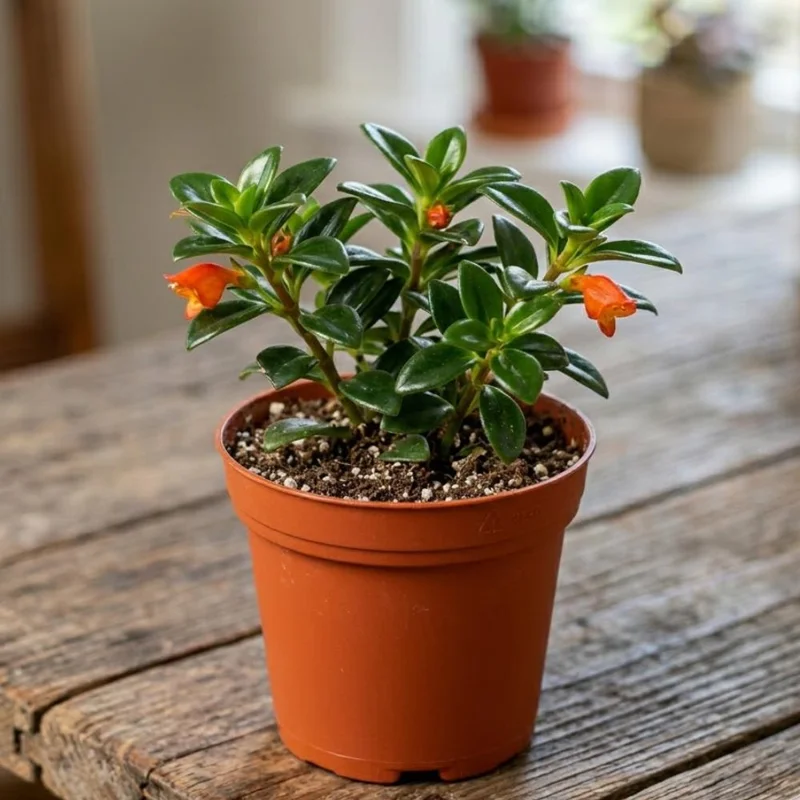Goldfish Plant Live Houseplant – Orange Flowers, Trailing – 2 inch Pot - Image 1