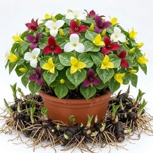 10 Assorted Trillium Bulbs for Planting - Wood Lily Tubers, Partial Shade - Image 3