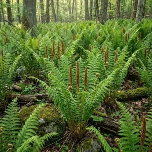 10 Cinnamon Fern Rhizomes - Live Bare Root Plants 3-6" Long for Shade, Outdoor - Image 2