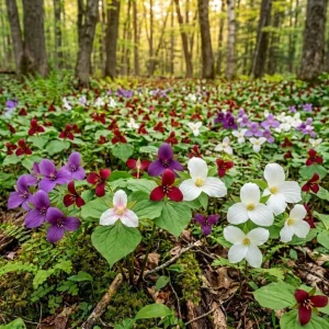 15 Assorted Trillium Bulbs Wood Lily Tubers for Partial Shade Gardens - Image 2
