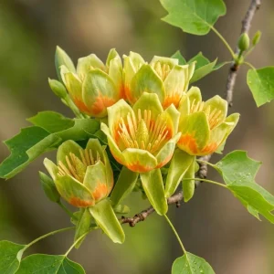 2 Tulip Poplar Tree Live Plants 8-12" Tall – Yellow Blooming Deciduous Tree in Quart Pot - Image 2