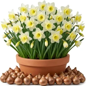 25 White Daffodil Bulbs - Hardy Perennial Narcissus Spring Flowers Outdoor Garden - Image 1