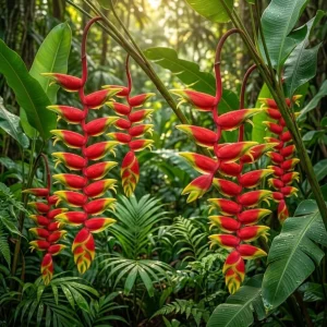 4 Hanging Lobster Claw Heliconia Rostrata Rhizomes – Tropical Plant, 6-8 Inches Long, Bare Root - Image 4