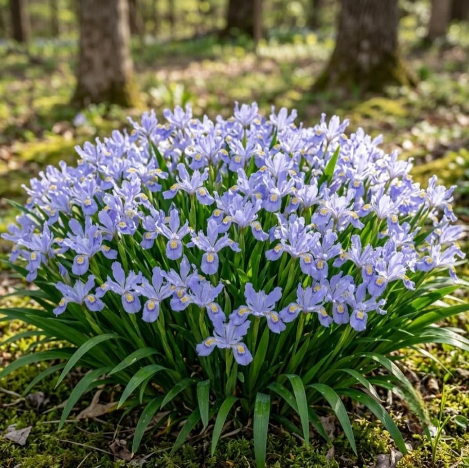5 Blue Crested Wild Iris Bulbs - Perennial Spring Flowering Plants for Woodland - Image 2
