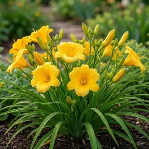 5 Yellow Reblooming Daylily Bulbs - Hardy Hemerocallis Perennial Plant - Image 4