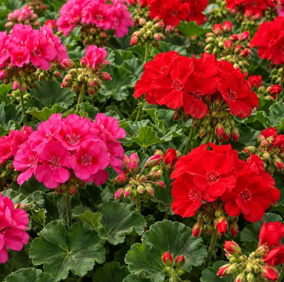 Geranium Live Plant - Red or Pink Pelargonium Flowers for Garden & Patio - Image 2