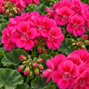 Geranium Live Plant - Red or Pink Pelargonium Flowers for Garden & Patio - Image 3