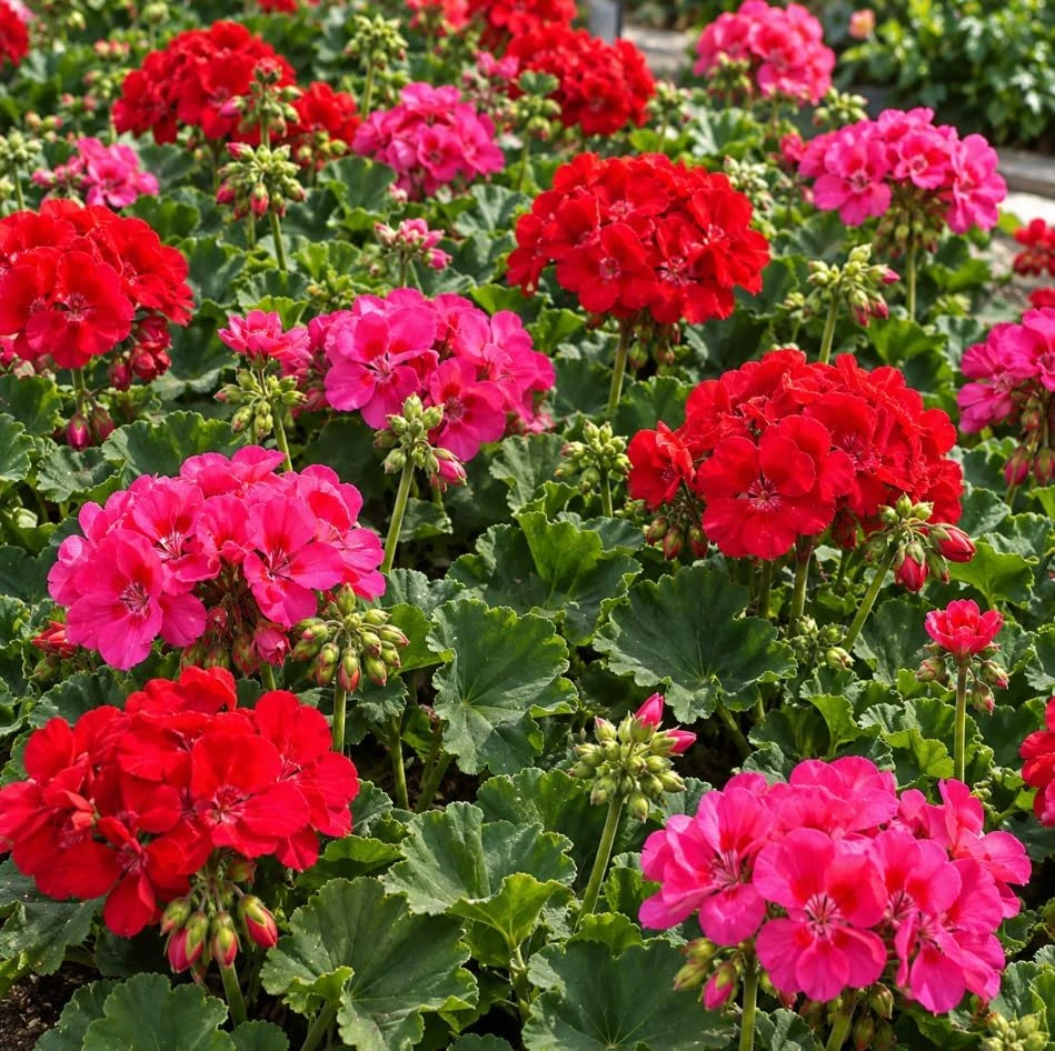 Geranium Live Plant - Red or Pink Pelargonium Flowers for Garden & Patio - Image 7