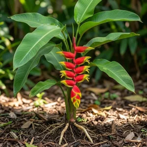 Heliconia Rostrata Rhizomes - Pack of 2, 6-8 Inches, Tropical Hanging Lobster Claw Plant - Image 5