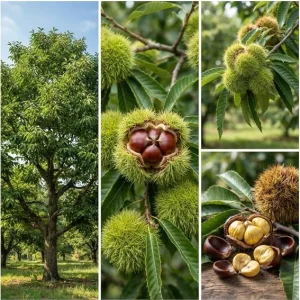 Pack of 2 Chestnut Trees Live Plants, Deciduous Nut Tree, 6-10 Inch Tall, 4 Inch Pot, Outdoor - Image 6