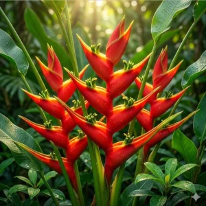 Pack of 2 Red Heliconia Rhizomes - Tropical Live Plant - 6-8 Inch Long Bare Root - Image 3