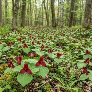 Pack of 5 Red Trillium Bulbs – Wood Lily Tubers – Partial Shade - Image 3