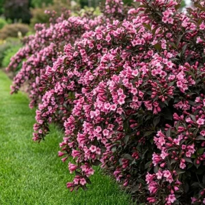 Pink Weigela Shrub Live Plant, Reblooming Bush, 6-12 Inch Tall, Quart Pot, Outdoor - Image 1