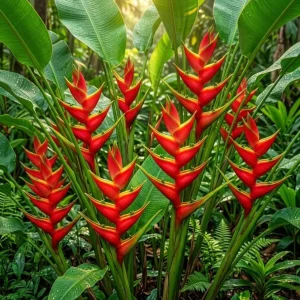 Red Heliconia Rhizomes - Pack of 2 Bare Root Tropical Plants, 6-8 Inches Long - Image 1