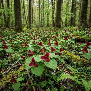 Red Trillium Bulbs – Wood Lily Flowers for Partial Shade – Pack of 10 - Image 3