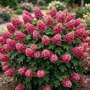 Ruby Slippers Oakleaf Hydrangea Tree Live Plant, 6-12