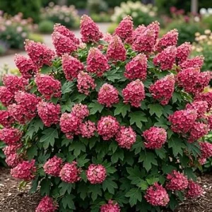 Ruby Slippers Oakleaf Hydrangea Tree Live Plant, 6-12