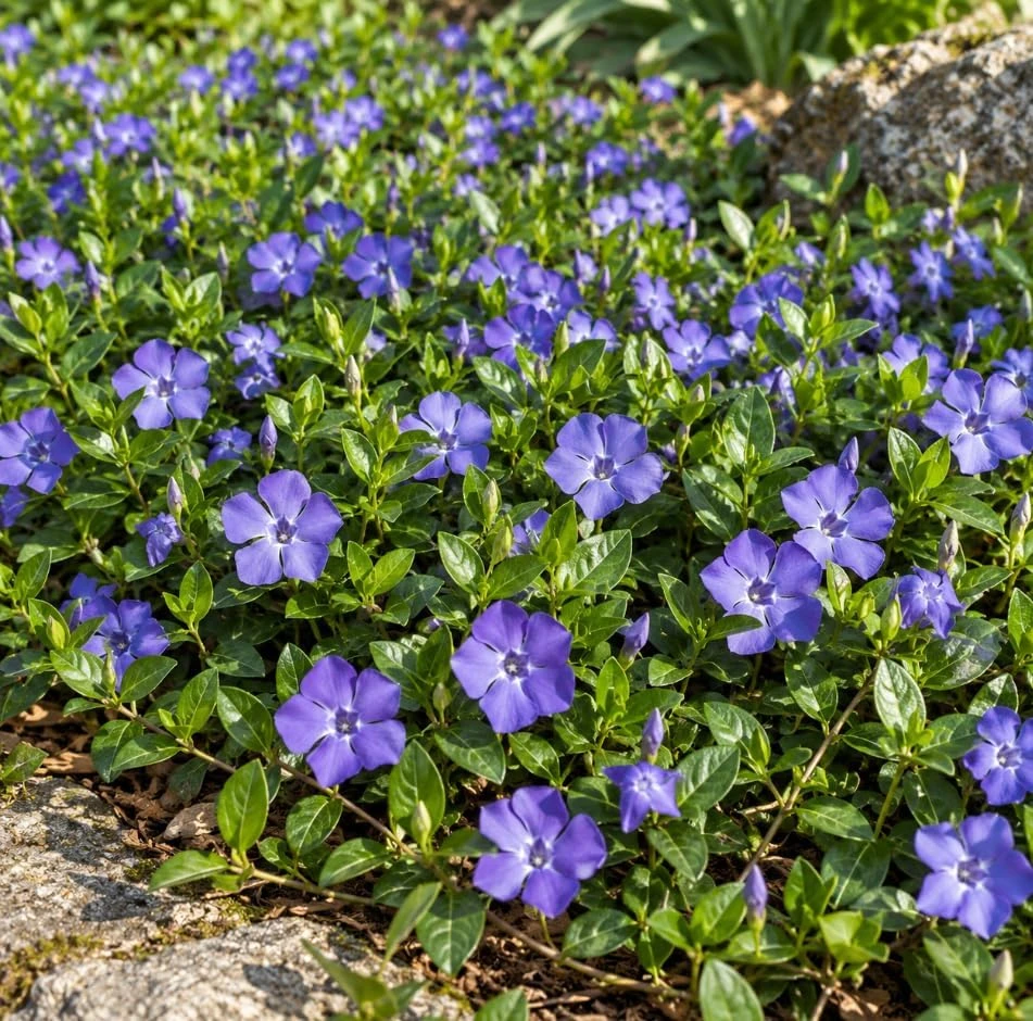 Set of 12 Blue Vinca Minor Live Plants - Hardy Perennial Ground Cover 4-6" Long - Image 4