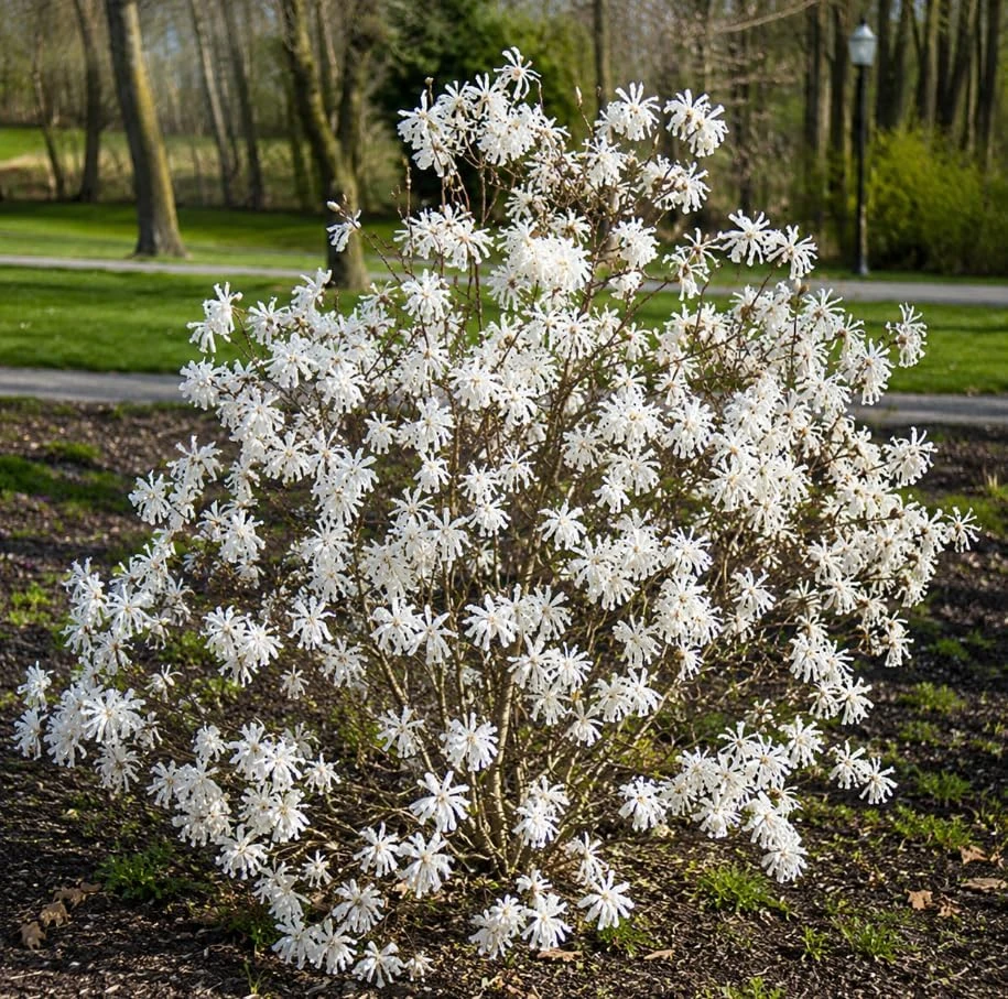 Star Magnolia Tree - Live White Flowering Shrub Plant 12-18" Tall 1 Gallon Pot Outdoor - Image 6